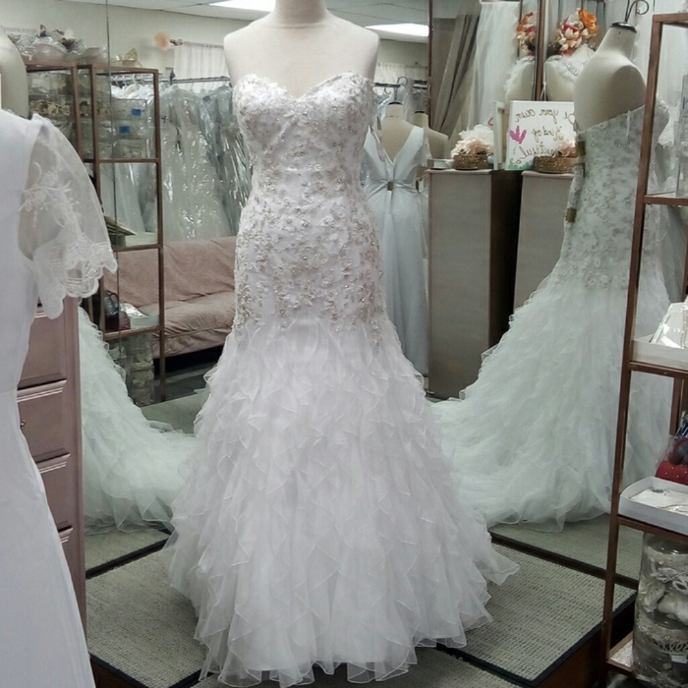 Mermaid Strapless ruffle dress